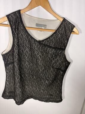 Clifford And Willis Women’s Top And Skirt Matching Size 10 Black And Beige